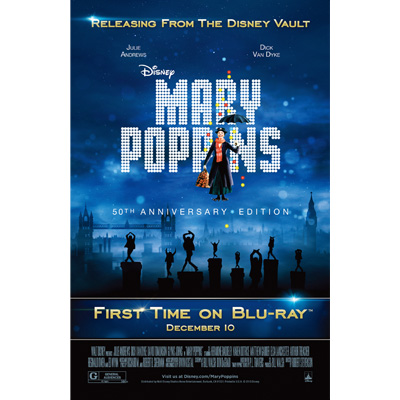 『メリー・ポピンズ』ブルーレイ発売時のアメリカ版ポスターをダウンロードしよう！